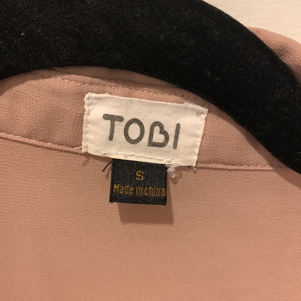 Tobi dusty pink portofino style shirt - Picture 4 of 5